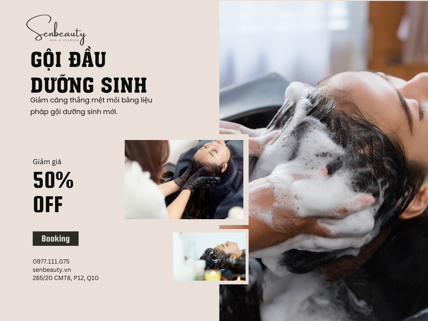 Gội đầu dưỡng sinh kết hợp massage